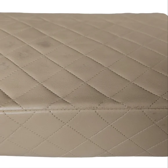Chanel Beige Classic Quilted Matelasse Lambskin Bag - Picture 11 of 17
